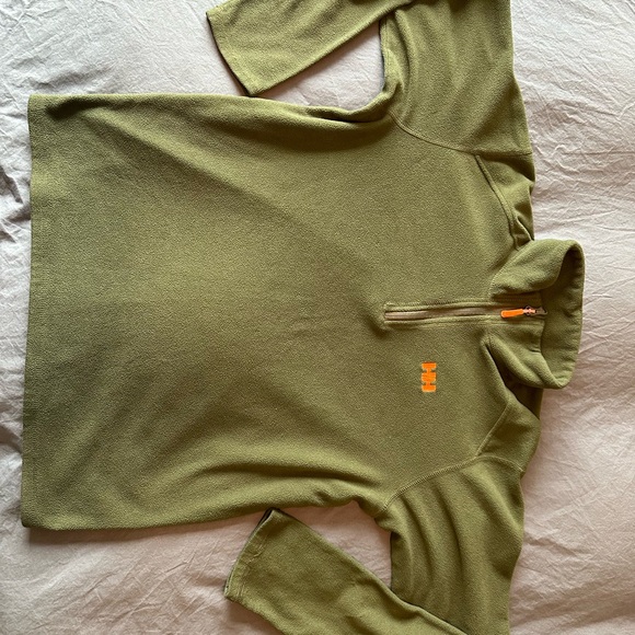 Helly Hansen Men's Olive Green 3/4 Zip - Picture 2 of 4